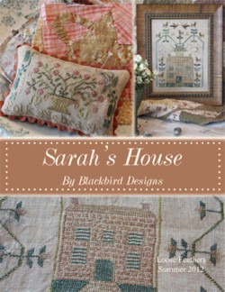 Blackbird Loose Feather Antique Sampler #2 Sarah's House  Booklet (3 designs)